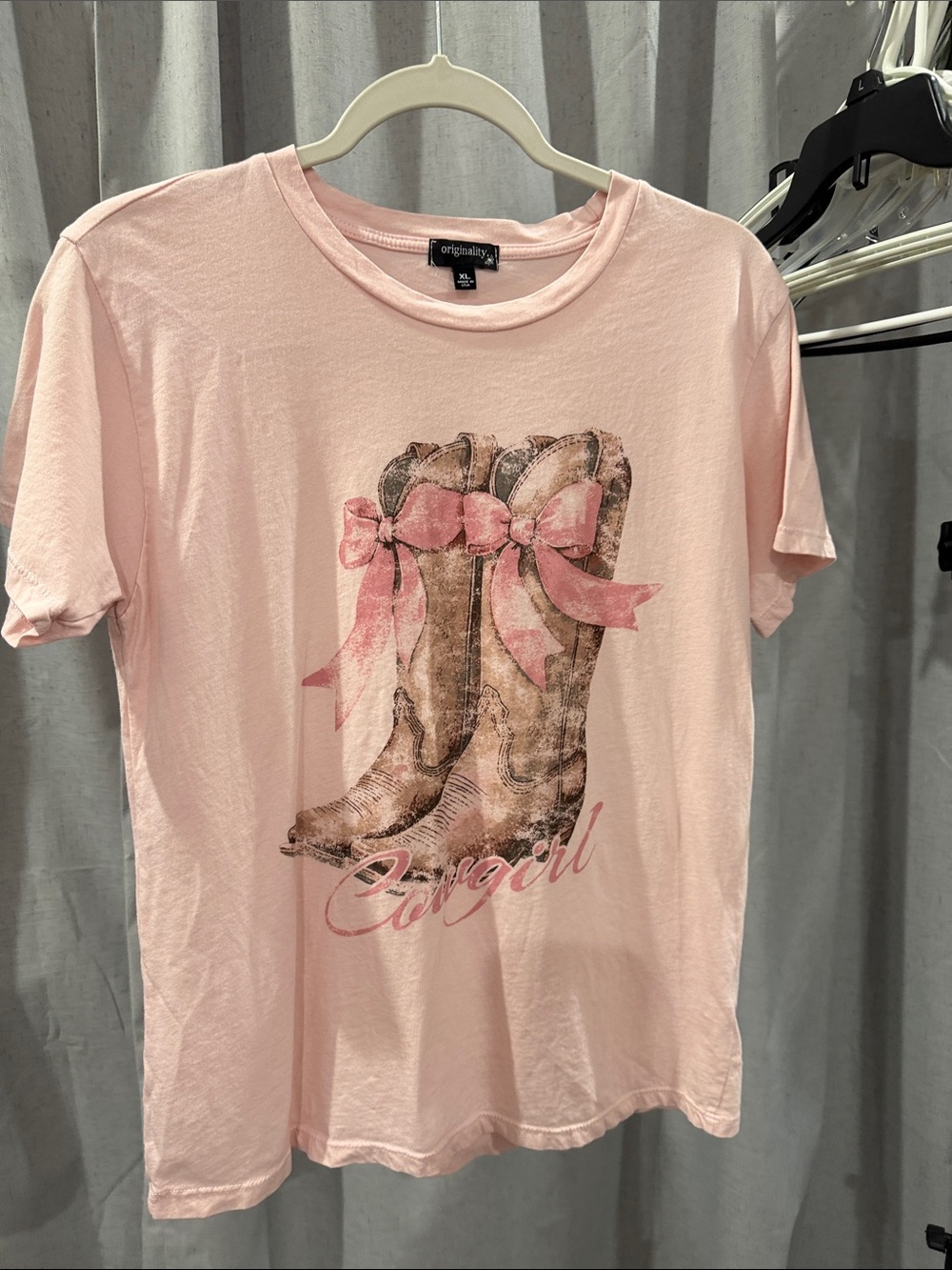 Kids Pink Cowgirl Graphic Tee - Originality